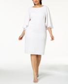 Calvin Klein Plus Size Embellished-capelet Sheath Dress