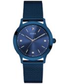 Guess Men's Classic Blue Stainless Steel Mesh Bracelet Watch 37mm U0919g4