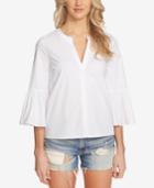 1.state Split-neck Bell-sleeve Top