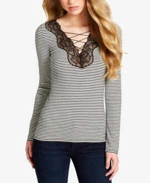 Jessica Simpson Lace-trim V-back Top