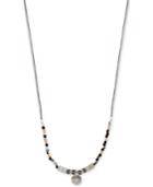 Kenneth Cole New York Tri-tone Beaded Disc Pendant Necklace
