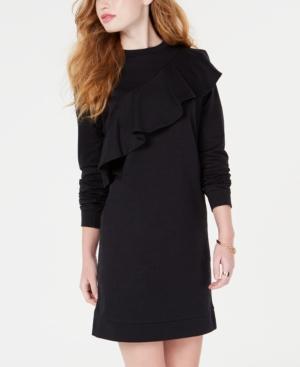 Material Girl Juniors' Ruffled Sweatshirt Dress, Created For Macy's