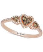 Le Vian Chocolatier Diamond Heart Ring (1/3 Ct. T.w.) In 14k Rose Gold