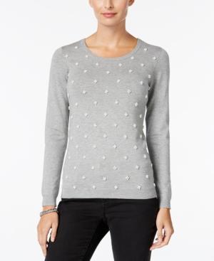 Charter Club Petite Embellished Sweater, Only At Macy's