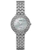 Seiko Women's Solar Tressia Diamond-accent Stainless Steel Bracelet Watch 29mm