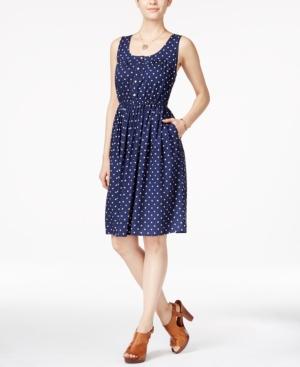 Maison Jules Sleeveless Polka-dot Dress, Only At Macy's