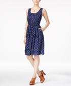 Maison Jules Sleeveless Polka-dot Dress, Only At Macy's