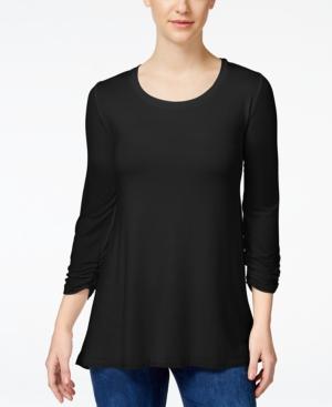 Style & Co. Ruched Sleeve Top, Only At Macy's