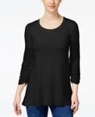 Style & Co. Ruched Sleeve Top, Only At Macy's
