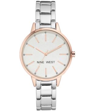 Nine West Women's Silver-tone Bracelet Watch 36mm