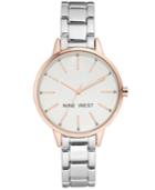 Nine West Women's Silver-tone Bracelet Watch 36mm