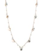 Nine West Gold-tone Shaky Bead And Disc Long Necklace