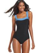 Inc International Concepts Contrast-trim One-piece Swimsuit Women's Swimsuit