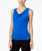 Calvin Klein Embellished Cowl-neck Shell