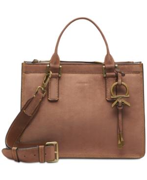 Calvin Klein Suede Leather Brynn Satchel