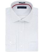 Tommy Hilfiger Men's Classic/regular Fit Non-iron White Print Dress Shirt