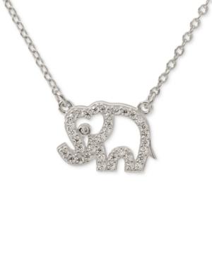 Giani Bernini Cubic Zirconia Elephant Pendant Necklace In Sterling Silver, Only At Macy's