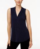Charter Club Dot-print Top, Only At Macy's