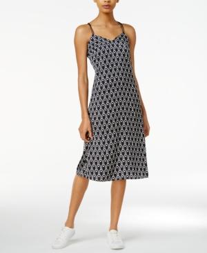 Armani Exchange Printed Crisscross Slip Dress