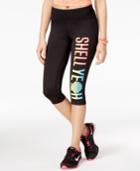 Material Girl Active Juniors' Graphic Cropped Leggings, Only At Macy's