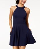 Speechless Juniors' Cutout Fit & Flare Dress, Created For Macy's