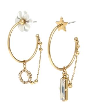 Bcbgeneration Flower & Star Asymmetrical Hoop Earrings