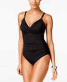 Calvin Klein Twist-front One-piece Swimsuit Women's Swimsuit