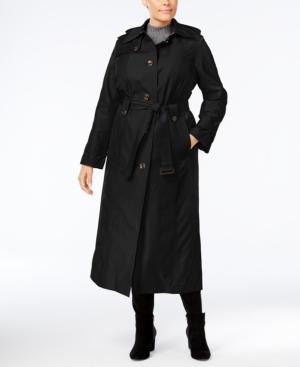 London Fog Plus Size Maxi Trench Coat