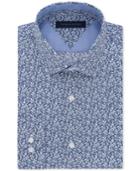 Tommy Hilfiger Men's Slim-fit Sky Blue Floral Liberty-print Dress Shirt
