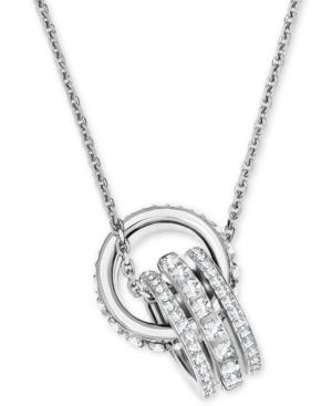 Swarovski Crystal Interlocking Loop 16-1/2 Pendant Necklace