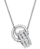Swarovski Crystal Interlocking Loop 16-1/2 Pendant Necklace