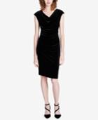 Calvin Klein Cowl-neck Ruched Dress