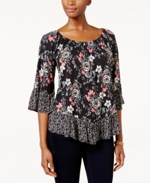 Style & Co Off-the-shoulder Peplum Top, Only At Macy's
