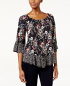 Style & Co Off-the-shoulder Peplum Top, Only At Macy's