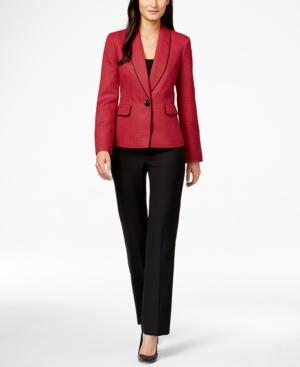 Le Suit Textured Colorblocked Pantsuit