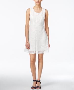 Ny Collection Petite Lace Fit & Flare Dress