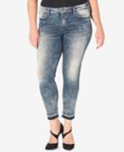 Silver Jeans Co. Plus Size Aiko Indigo Blue Wash Skinny Ankle Jeans