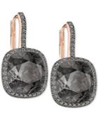 Swarovski Crystal Halo Drop Earrings