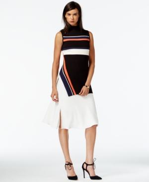Rachel Rachel Roy Striped Layered Midi Dress