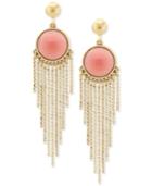 Lucky Brand Gold-tone Stone & Chain Fringe Drop Earrings, A Macy's Exclusive Style