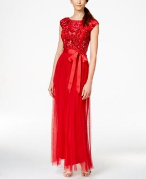 Patra Beaded Belted Gown