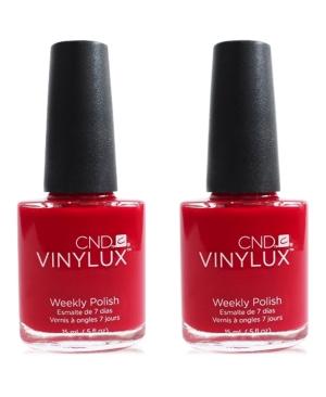 Creative Nail Design Vinylux Rouge Red Nail Polish Duo (two Items), 0.5-oz, From Purebeauty Salon & Spa