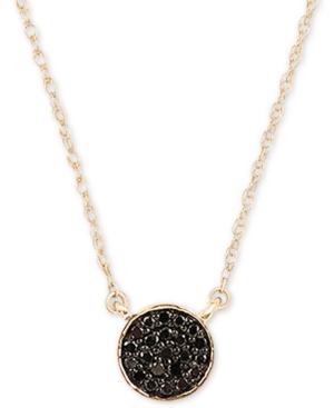 Elsie May Diamond Accent Button Pendant Necklace In 14k Gold, 15 + 1 Extender
