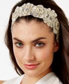 Josette Delicate Flower Embroidered Stone Headwrap