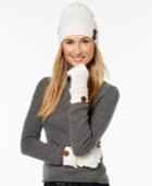 Rampage Slouchy Button Beanie And Gloves Set, Only At Macy's