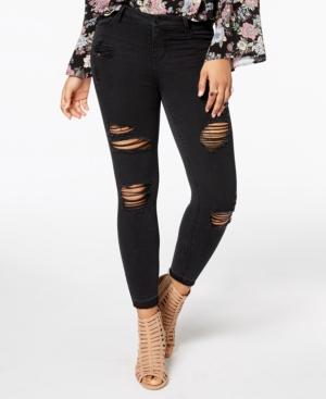 American Rag Juniors' Ripped Released-hem Skinny Jeans, Created For Macy's