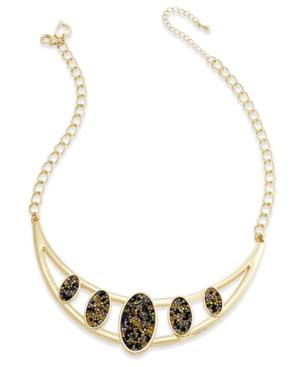 Thalia Sodi Gold-tone Rough Glitter Stone Necklace, Only At Macy's