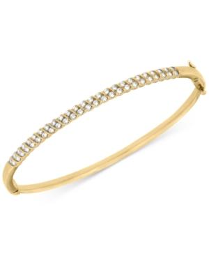 Diamond Bangle Bracelet (1 Ct. T.w.) In 10k White Or Yellow Gold