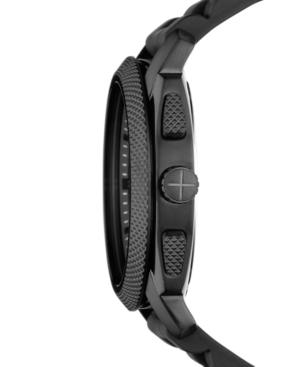 Fossil Men's Chronograph Machine Black Silicone Strap Watch 45mm Fs4487