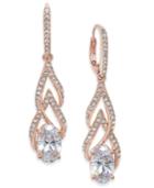 Danori 18k Rose Gold-plated Crystal & Pave Drop Earrings, Created For Macy's